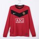 2010 Man Utd Home Long sleeves Retro Soccer Jersey
