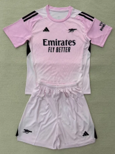 25-26 ARS Pink GoalKeeper Kids Soccer Jersey 1:1 Thai Quality