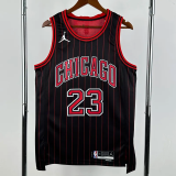 25-26 BULLS JORDAN #23 Black Top Quality Hot Pressing NBA Jersey (Trapeze Edition) 飞人版