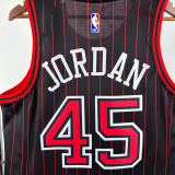 25-26 BULLS JORDAN #45 Black Top Quality Hot Pressing NBA Jersey (Trapeze Edition) 飞人版