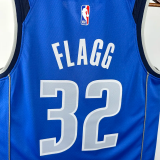 22-23 Dallas Mavericks FLAGG #32 Blue Top Quality Hot Pressing NBA Jersey