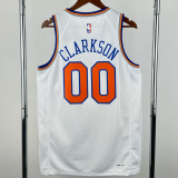 22-23 KNICKS CLARKSON #00 White Top Quality Hot Pressing NBA Jersey