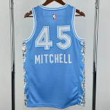 24-25 Cleveland Cavaliers MITCHLL #45 Light blue City Edition Top Quality Hot Pressing NBA Jersey