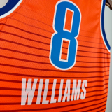 OKC Thunder WILLIAMS #8 Orange Top Quality Hot Pressing NBA Jersey (Trapeze Edition) 飞人版