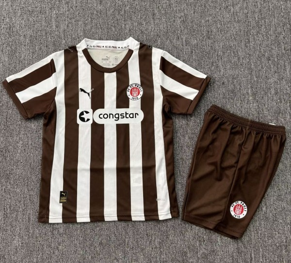 25-26 St. Pauli Home Kids Soccer Jersey