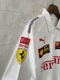 2025 F1 Ferrari New Pattern White Short Sleeve Racing Suit