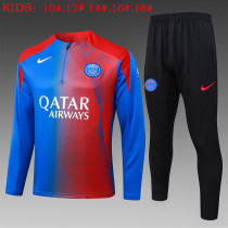 25-26 PSG High Quality Kids Half Pull Tracksuit