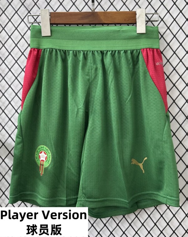 2026 Morocco Green Player Version Shorts Pants (球员短裤)