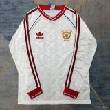 1991 Man Utd Away Long sleeves Retro Soccer Jersey