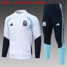 26-27 Argentina High Quality Kids Half Pull Tracksuit
