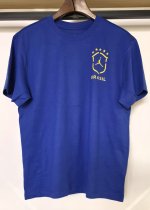 26-27 Brazil Blue High Quality Casual T-Shirt 蓝圆领