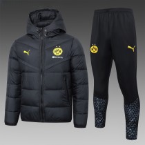 23-24 Man Utd Black Hooded Cotton Coat Suit #棉衣套装 23-24 Man Utd Black Hooded Cotton Coat Suit #棉衣套装