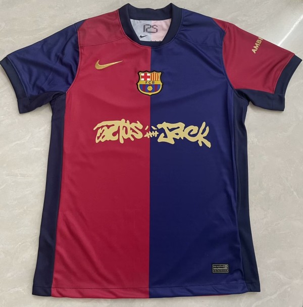 24-25 BAR Home Limited Edition Fans Soccer Jersey (Print Cactus Jack)