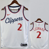 24-25 Clippers LEONARD #2 White City Edition Home Top Quality Hot Pressing NBA Jersey 24-25 Clippers LEONARD #2 White City Edition Home Top Quality Hot Pressing NBA Jersey