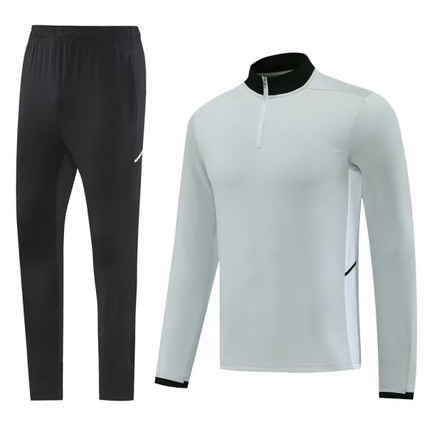 25-26 High Quality Half Pull Tracksuit— Grey灰色