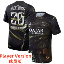 25-26 PSG Special Edition Print 2 Star Champions of Europe 26 Player Version Soccer Jersey