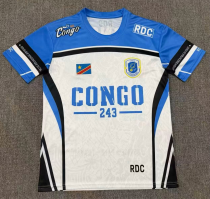 26-27 Congo White Blue Special Edition Fans Soccer Jersey
