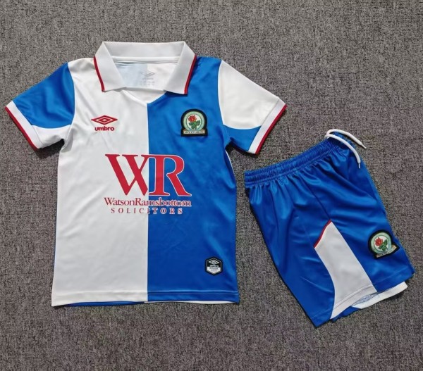 26-27 Blackburn Home Kids Soccer Jersey