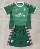 26-27 Aston Villa Green GoalKeeper Kids Soccer Jersey