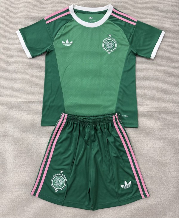 26-27 Celtic Green Goalkeeper Kids Soccer Jersey