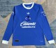 26-27 Club America Blue 110th Anniversary Edition Long Sleeve Fans Soccer Jersey (长袖)*带广告