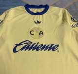 26-27 Club America Yellow 110th Anniversary Edition Long Sleeve Fans Soccer Jersey (长袖)*带广告