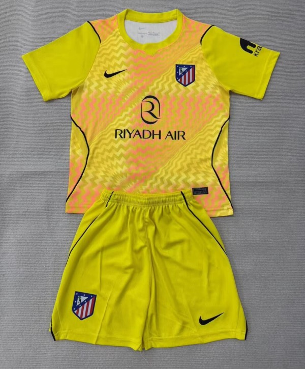 26-27 ATM Yellow GoalKeeper Kids Soccer Jersey