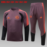 26-27 Bayern High Quality Kids Half Pull Tracksuit