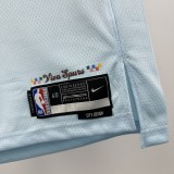24-25 SA Spurs FOX #4 Light blue City Edition Top Quality Hot Pressing NBA Jersey