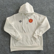 2024 Man Utd White Fleece Hoodie