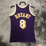 1996-97 LAKERS BRYANT #8 Purple Retro Top Quality Hot Pressing NBA Jersey