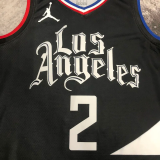 22-23 Clippers LEONARO #2 Black Top Quality Hot Pressing NBA Jersey (Trapeze Edition)