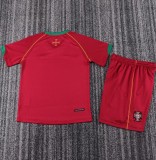 2006 Portugal Home Retro Kids Soccer Jersey