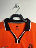 1998 NetherIands Home Long sleeves Retro Soccer Jersey