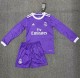 2016-2017 RMA Away Long sleeves Retro Kids Soccer Jersey
