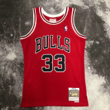 1998 BULLS PIPPEN #33 Red Retro Top Quality Hot Pressing NBA Jersey