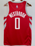2018-19 ROCKETS WESTBROOK #0 Red Away Top Quality Hot Pressing NBA Jersey