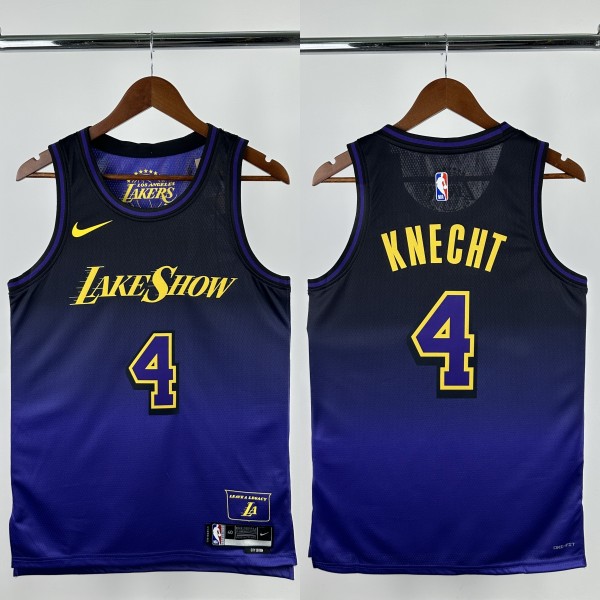 24-25 LAKERS KNECHT #4 Royal blue City Edition Top Quality Hot Pressing NBA Jersey