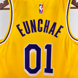 22-23 LAKERS EUNCHAE #01 Yellow Top Quality Hot Pressing NBA Jersey