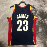 2008-09 Cleveland Cavaliers JAMES #23 Dark Blue Retro Top Quality Hot Pressing NBA Jersey