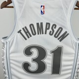 24-25 Dallas Mavericks THOMPSON #31 White City Edition Top Quality Hot Pressing NBA Jersey