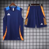 2024 AD Blue Tank Top And Shorts Suit