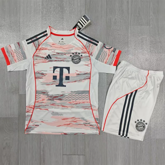 25-26 Bayern Away Kids Soccer Jersey