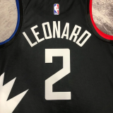 22-23 Clippers LEONARO #2 Black Top Quality Hot Pressing NBA Jersey (Trapeze Edition)