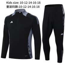 2024 AD Black Kids Half Pull Tracksuit