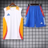 2024 AD White Tank Top And Shorts Suit