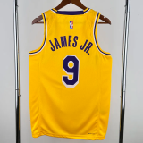 22-23 Lakers JAMES JR. #9 Yellow Top Quality Hot Pressing NBA Jersey