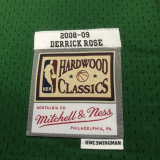 2008-09 BULLS ROSE #1 Green Retro Top Quality Hot Pressing NBA