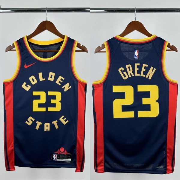 24-25 WARRIORS GREEN #23 Royal blue City Edition Top Quality Hot Pressing NBA Jersey
