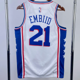 22-23 76ERS EMBIID #21 White Top Quality Hot Pressing NBA Jersey